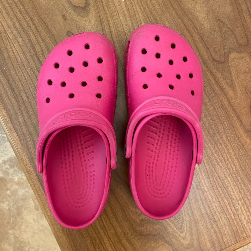 Hot pink crocs